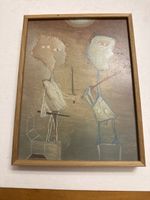 MAZLIAH Gilbert petite huile «  deux enfants se battant »